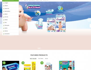 diapersbabe eCommerce website design and development