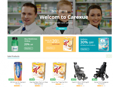 Carexue E-Commerce Website Designing and Development